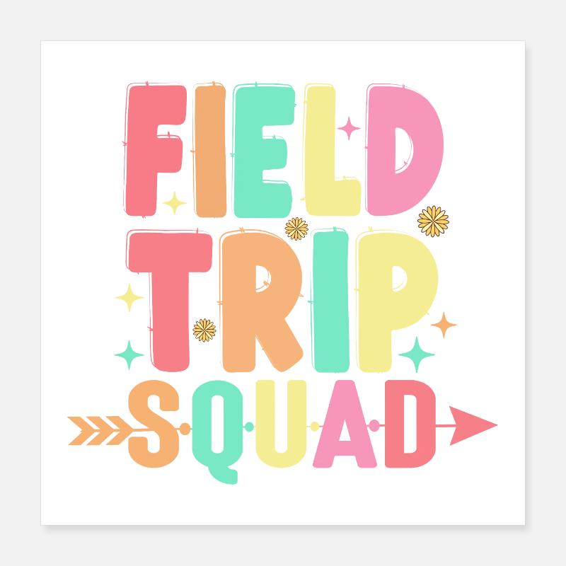 Correspondant à l’enseignant et aux élèves de l’escouade d’excursion Poster 40 x 40 cm