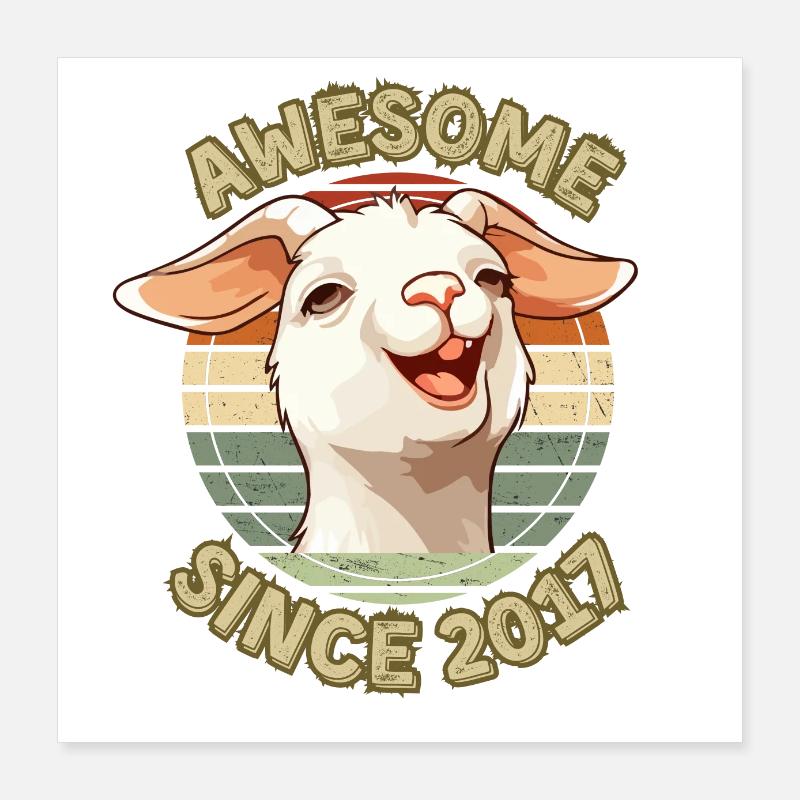 awesome Seit 2017 - Geburtstagsgeschenk 2017 Poster 40x40 cm
