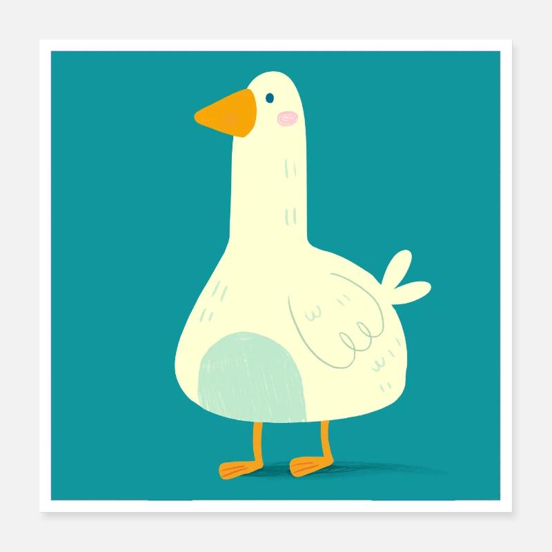 Kleine Gans Poster 40x40 cm