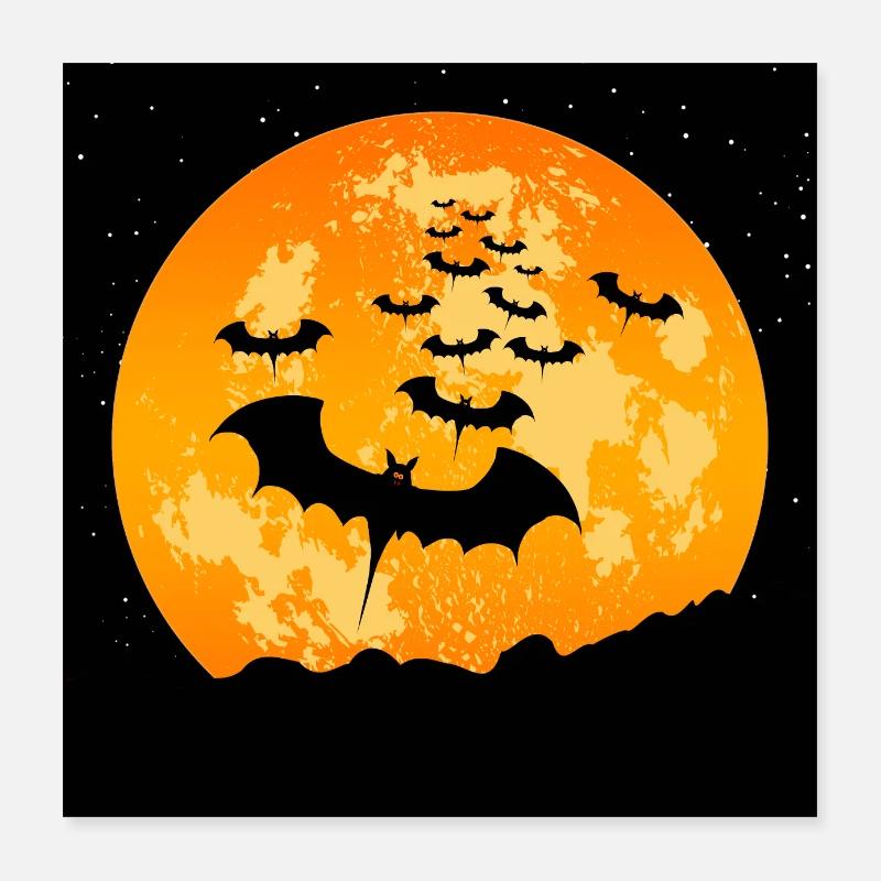 Halloween bats Poster 16" x 16" (40x40 cm)