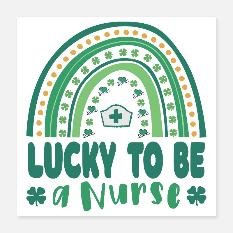Glück eine Krankenschwester zu sein Poster 40x40 cm