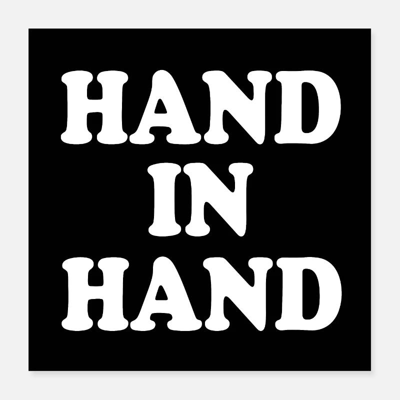 Hand in hand Poster 40x40 cm