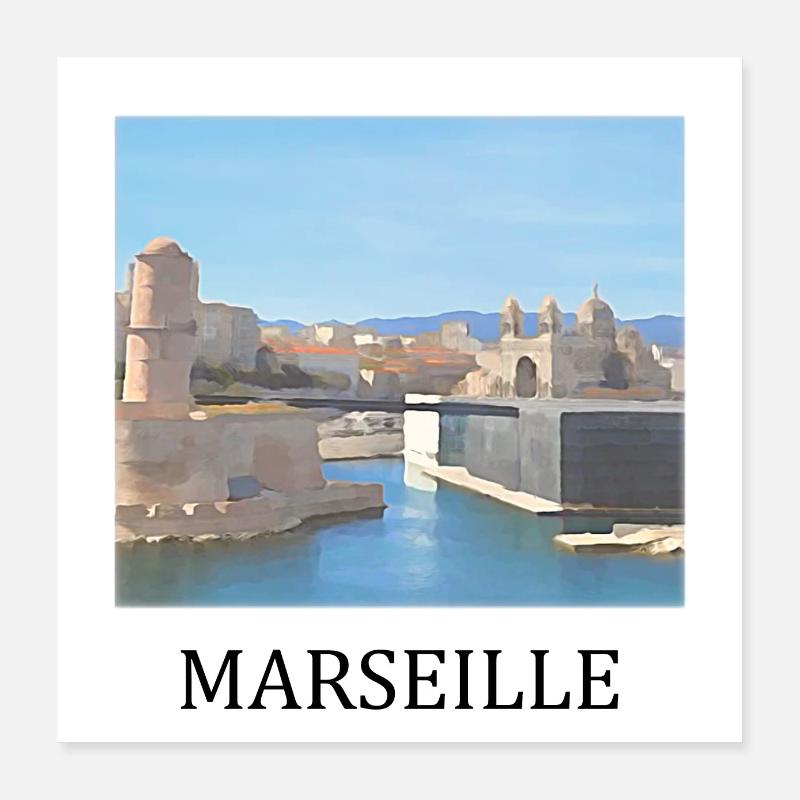 Marseille Poster 16" x 16" (40x40 cm)