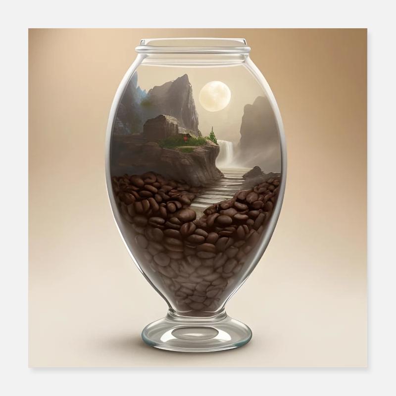 Calm in a Coffee Cup Poster 16" x 16" (40x40 cm)