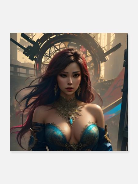 Fantasy Dream - Poster 40x40 cm - Weiß
