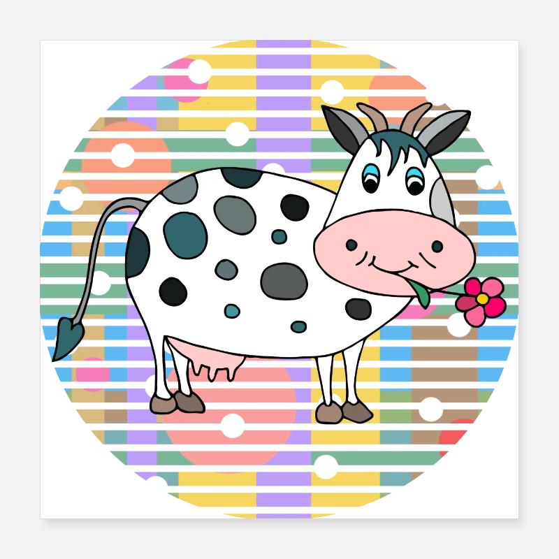 Cow Poster 16" x 16" (40x40 cm)