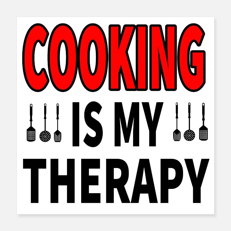 Kochen Poster 40x40 cm