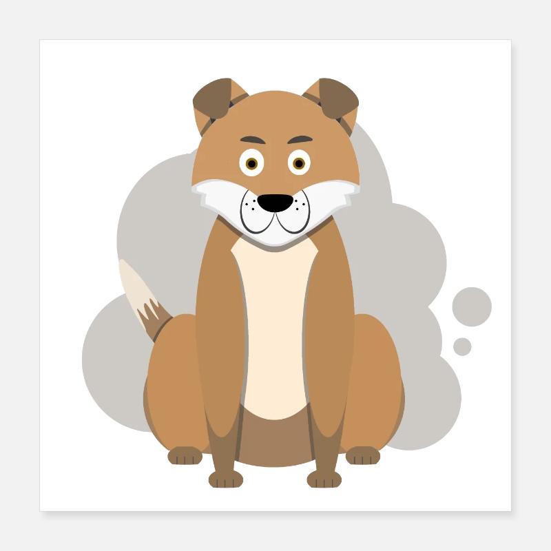 Éclaboussure de chien de dessin animé Poster 40 x 40 cm