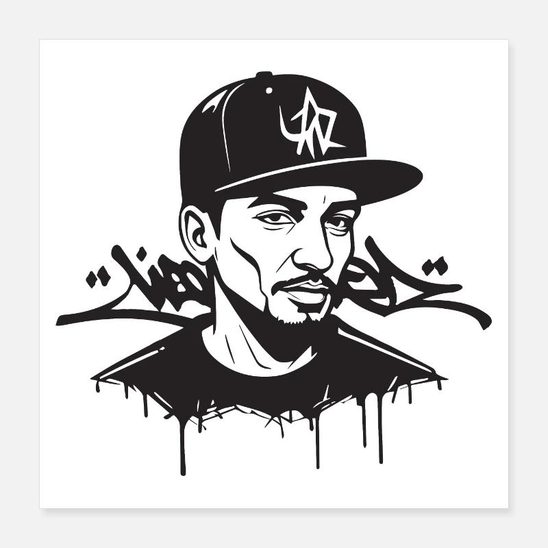 Graffiti de style new-yorkais Poster 40 x 40 cm