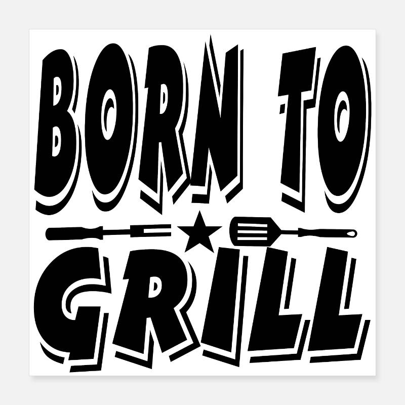 Grillen Poster 40x40 cm