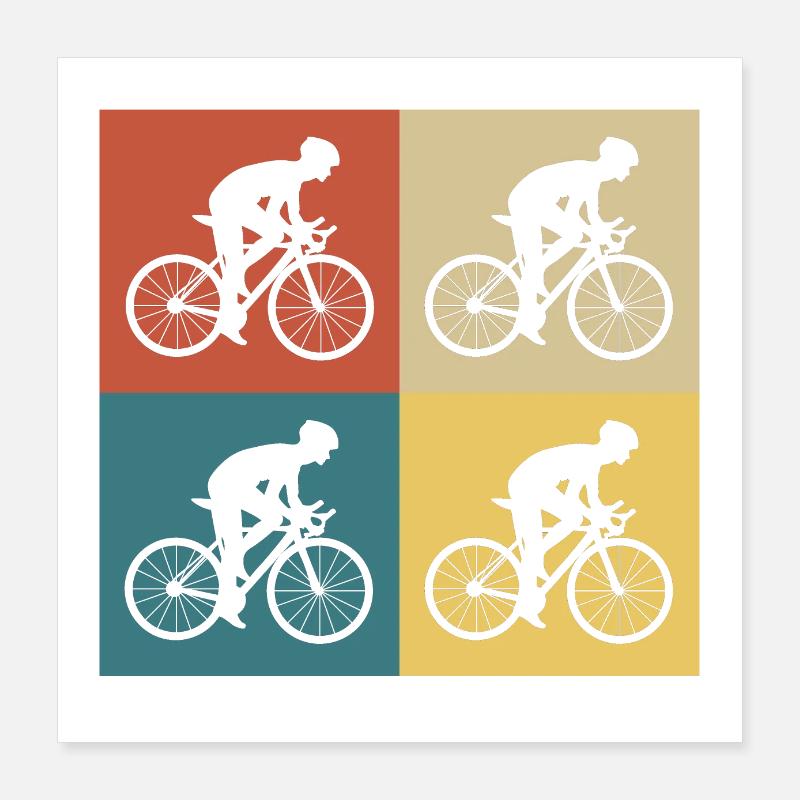 vélo vintage rétro Poster 40 x 40 cm