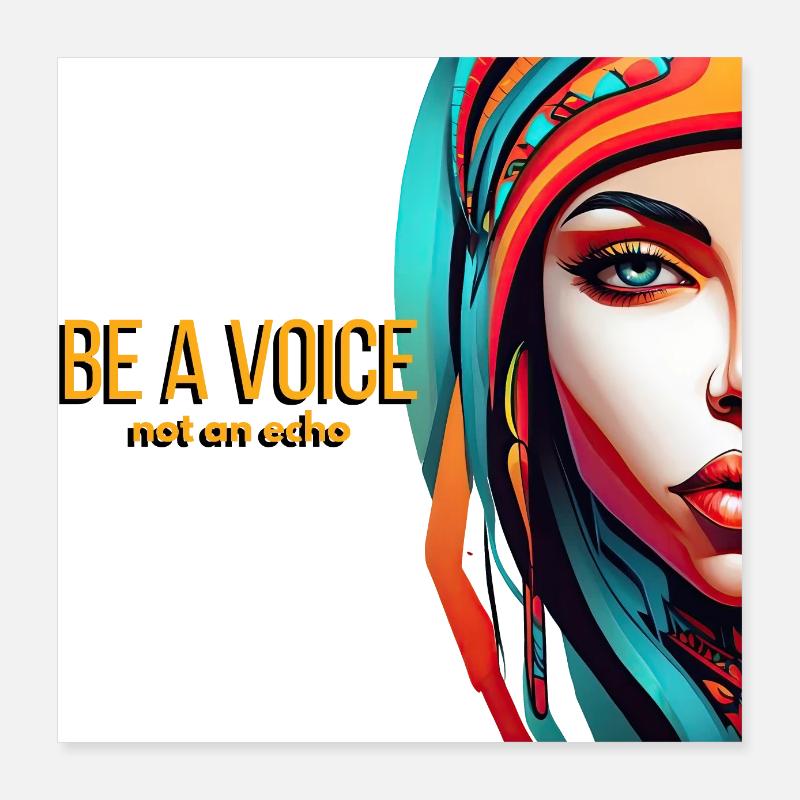 Soyez une voix Poster 40 x 40 cm