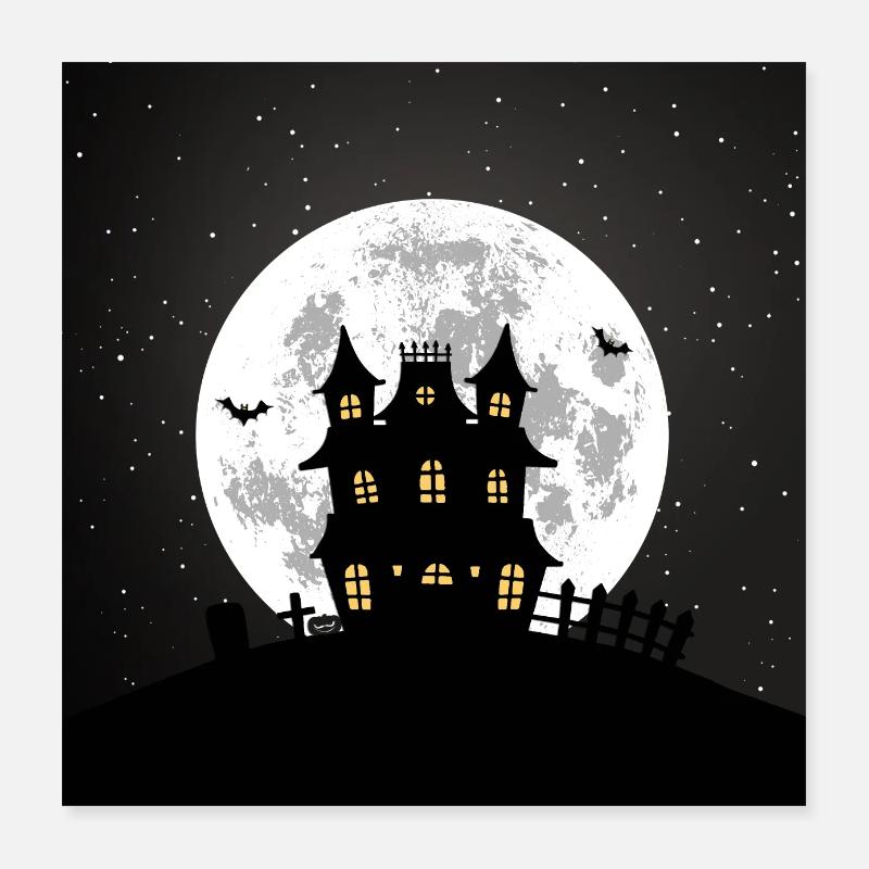 Spukhaus Poster 40x40 cm