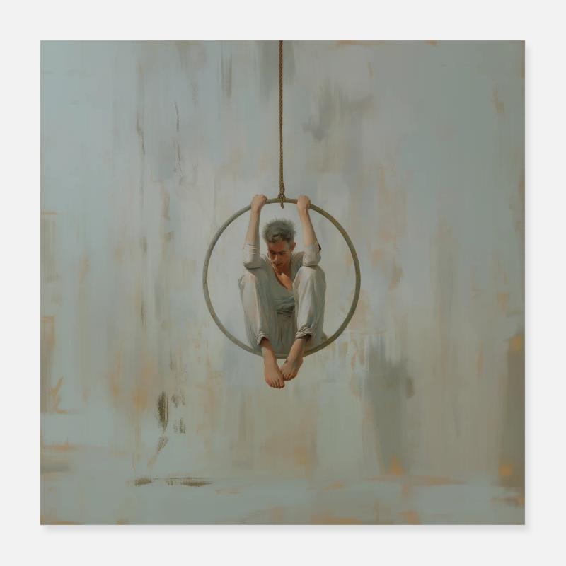 Acrobate masculin Poster 40 x 40 cm