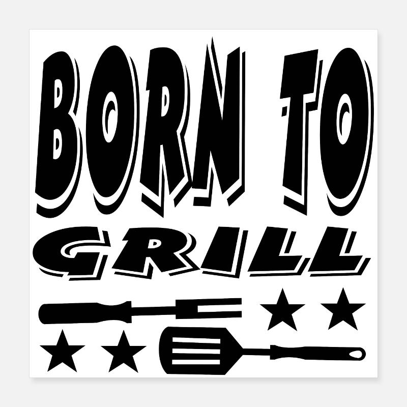 Grill Poster 16" x 16" (40x40 cm)