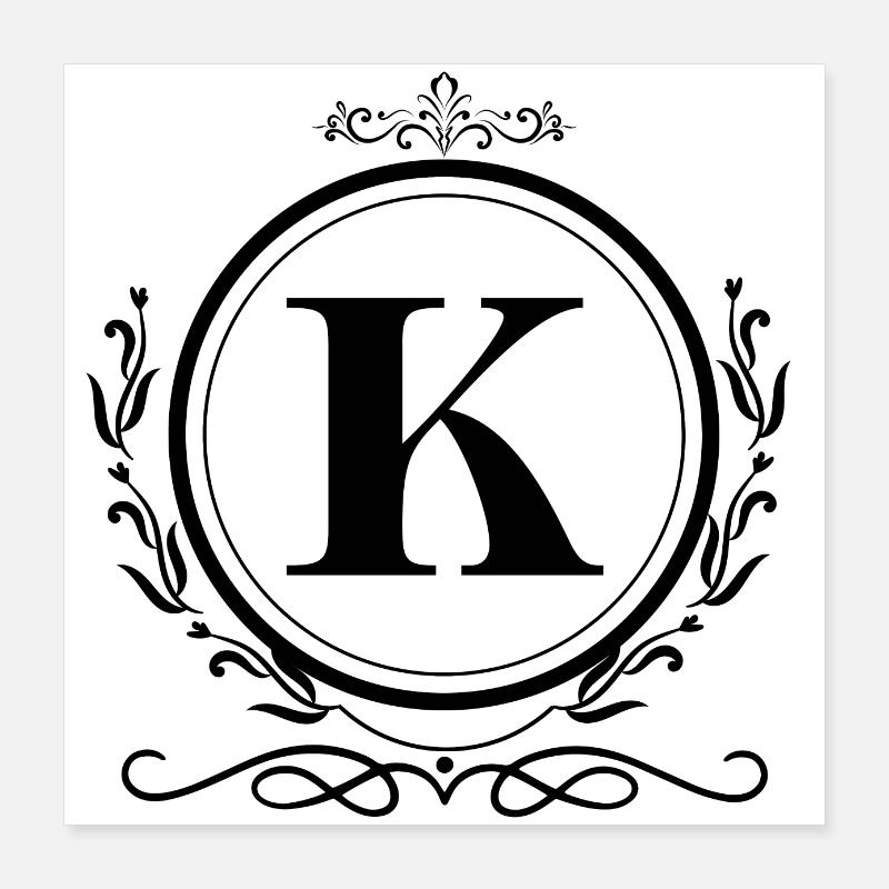 Letter K Decoration Poster 16" x 16" (40x40 cm)
