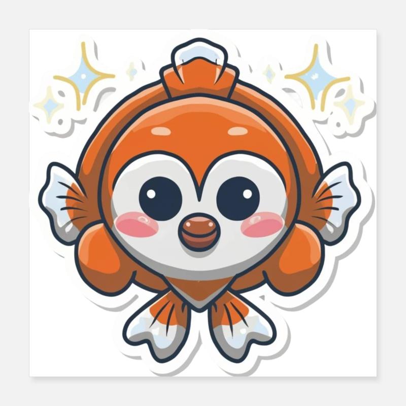 Clownfisch-Liebhaber Poster 40x40 cm