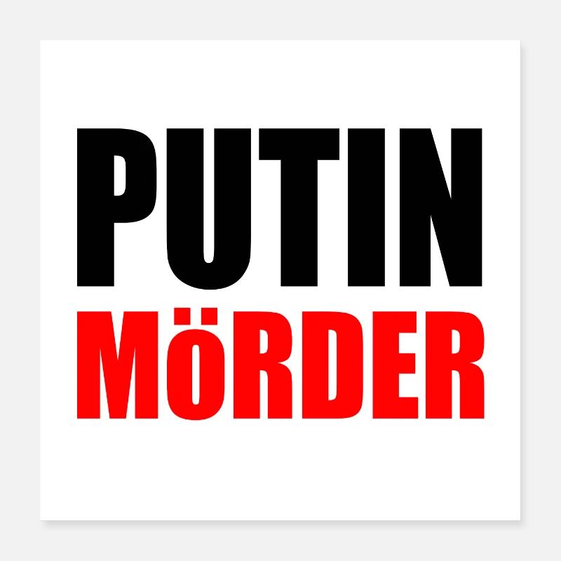 Putin mörder Poster 16" x 16" (40x40 cm)