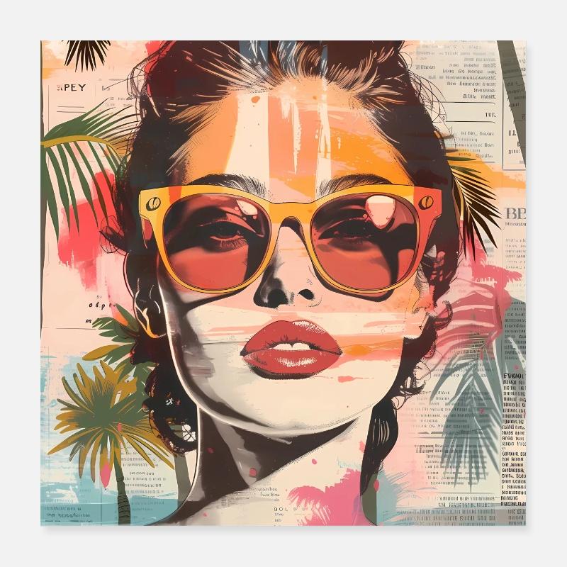 Portrait d’été Poster 40 x 40 cm