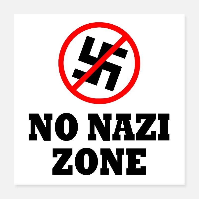 Gegen rechts Poster 40x40 cm