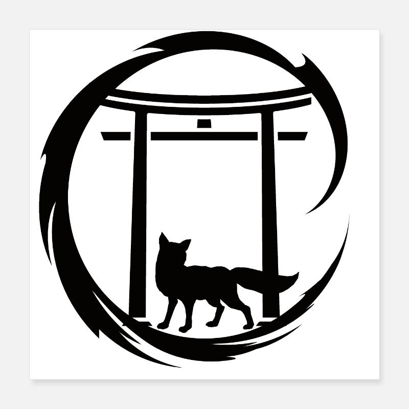FoxShrineJapan Poster 16" x 16" (40x40 cm)