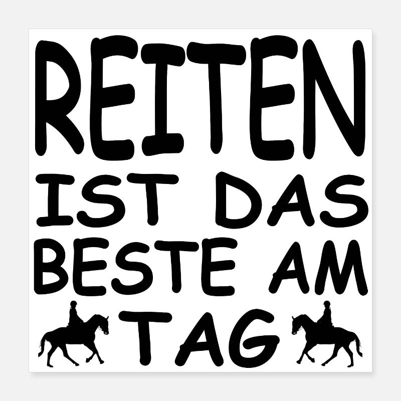 Reiten Poster 40x40 cm