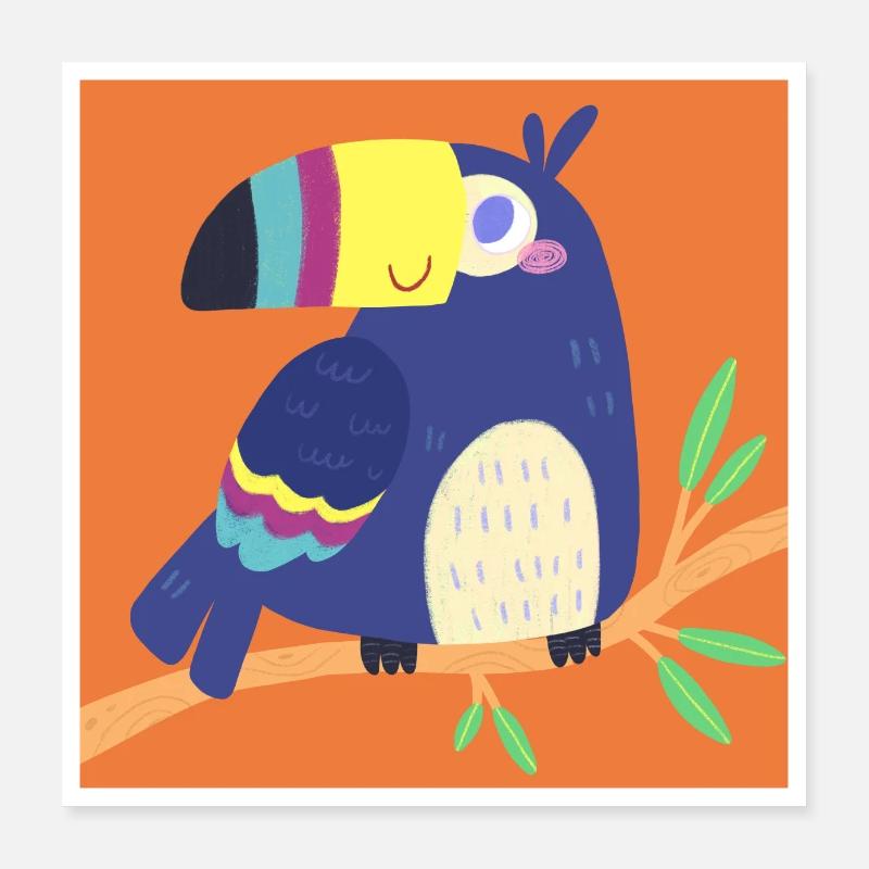 Kleiner Tukan Poster 40x40 cm