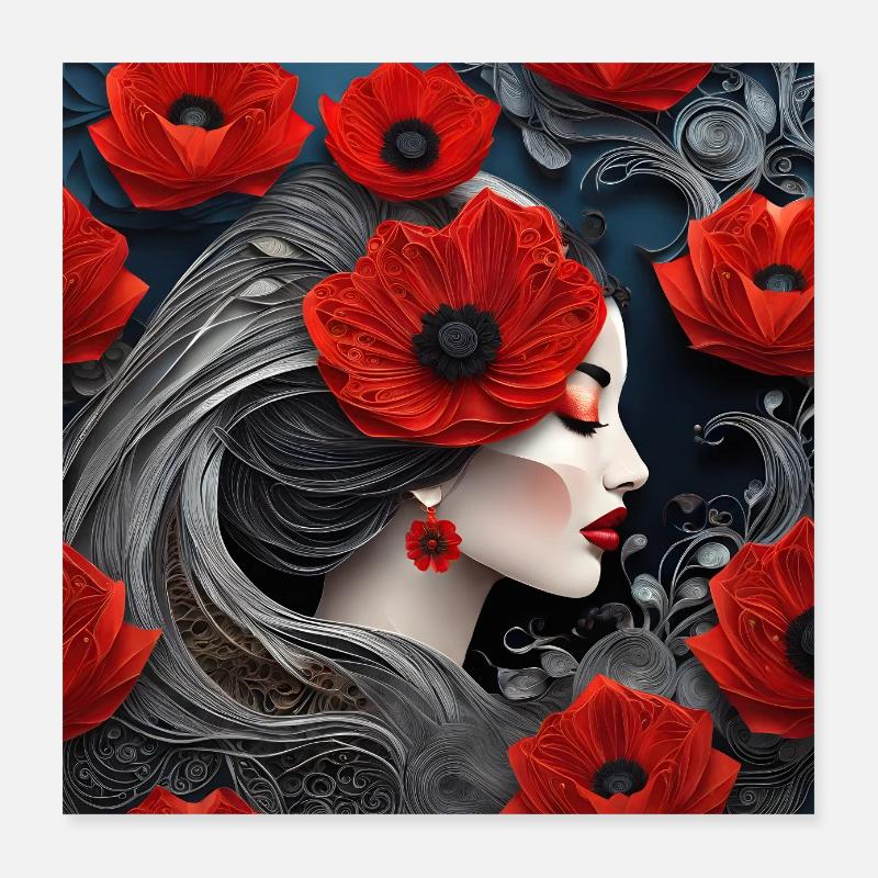 Asian Beauty #10 Poster 40 x 40 cm