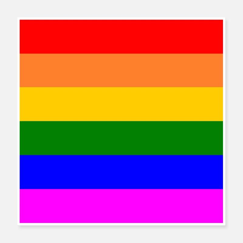 LGBT Regenbogen flagge Poster 40x40 cm