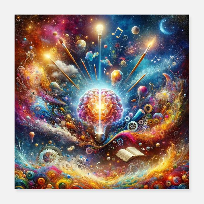 Manifestation de la créativité Poster 40 x 40 cm