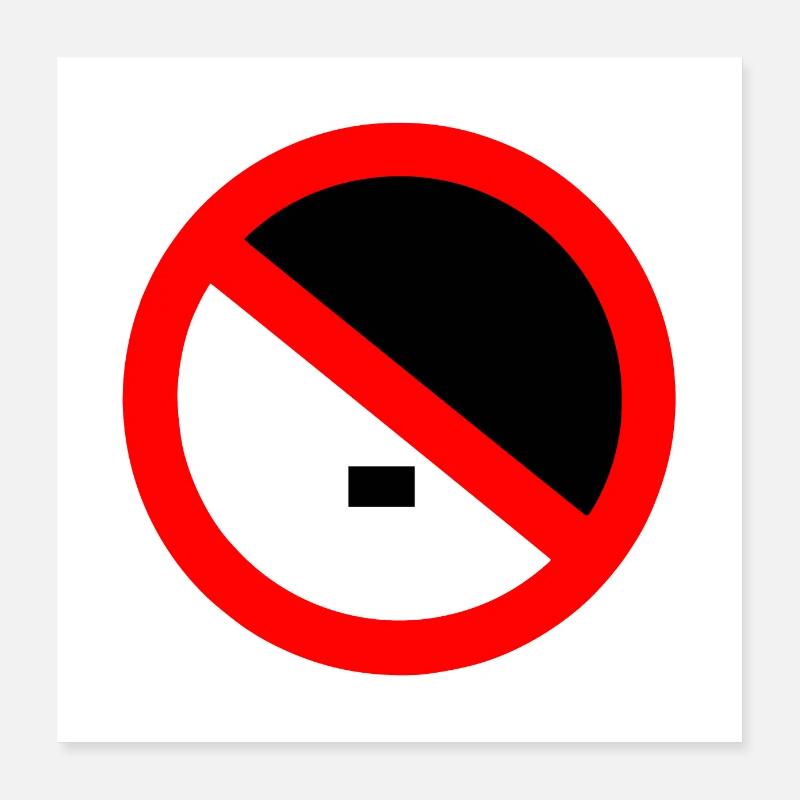 Gegen rechts Poster 40x40 cm