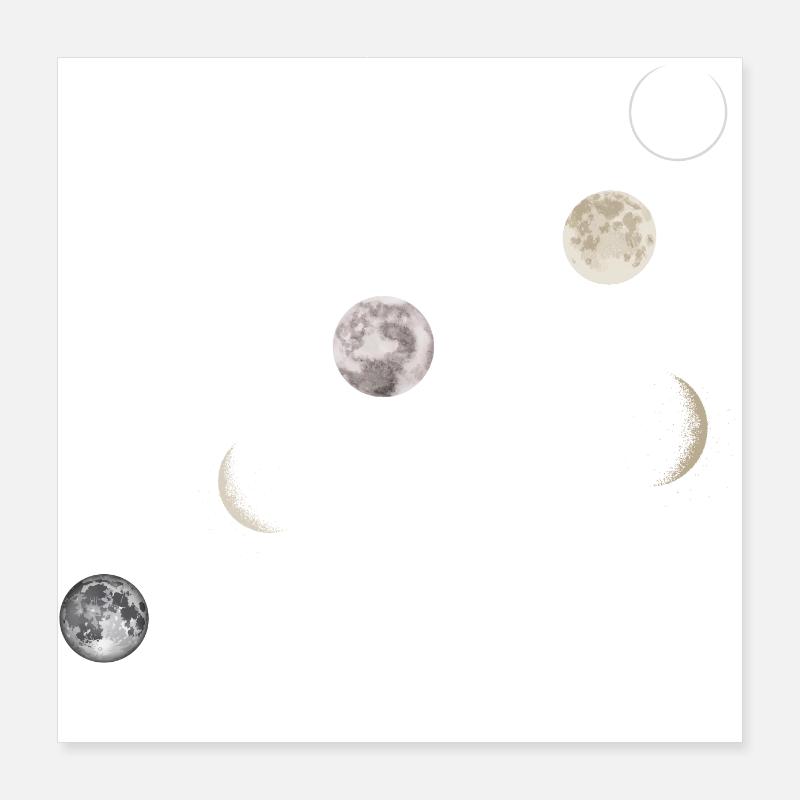 lune astrologie Céleste Poster 40 x 40 cm