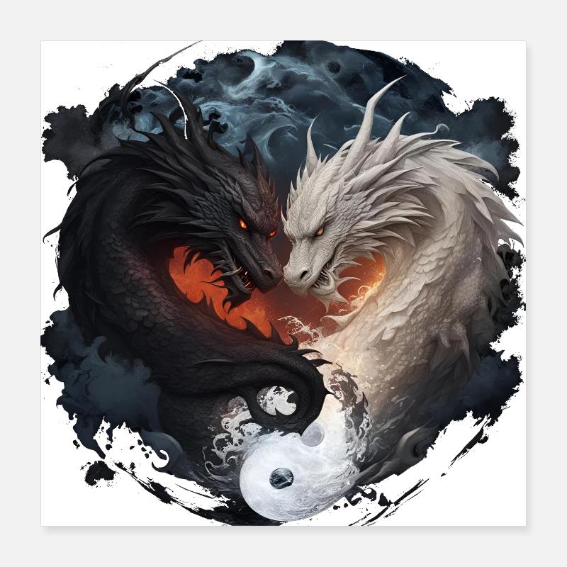 Le Dragon3 Poster 40 x 40 cm