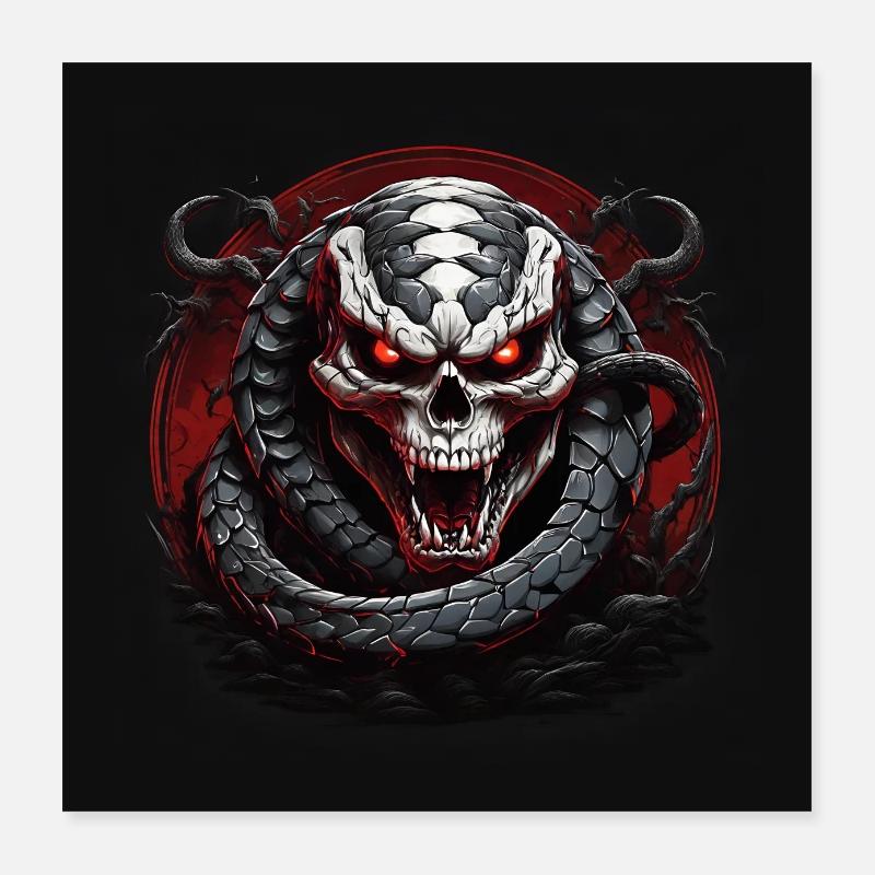 Poster Devilish Serpent Poster 16" x 16" (40x40 cm)