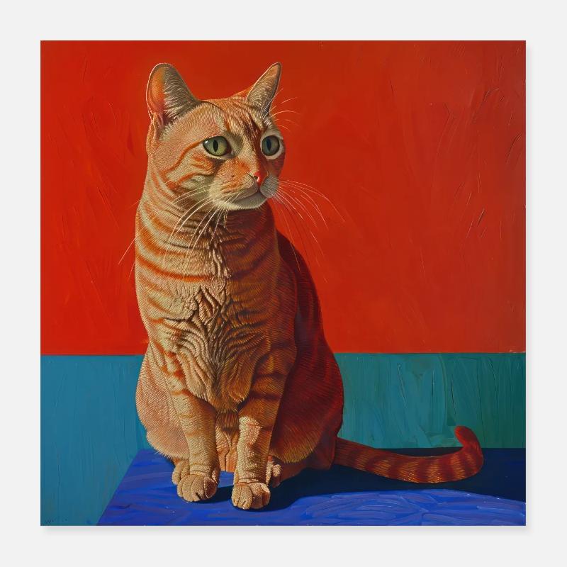 Cat, cat motif, pop art, gift, gift idea Poster 16" x 16" (40x40 cm)