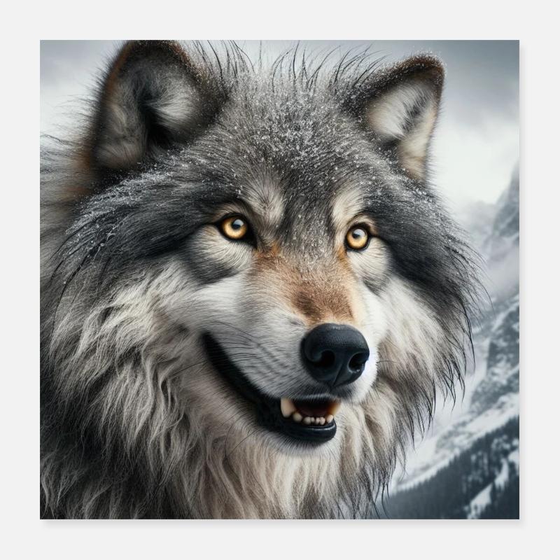 Loup Poster 40 x 40 cm