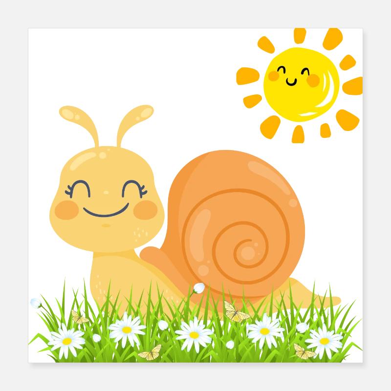 RADIENT SNAIL Poster 16" x 16" (40x40 cm)