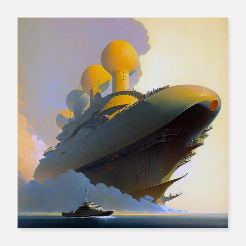 Schiff 03 Poster 40x40 cm