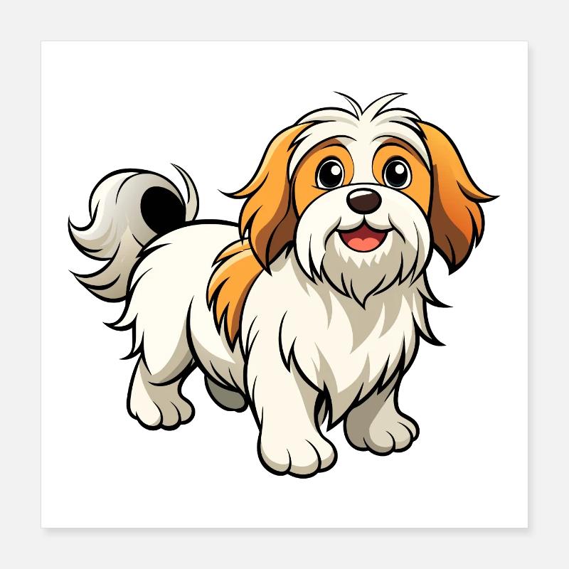 Parade confiante de Lhassa Apso Poster 40 x 40 cm