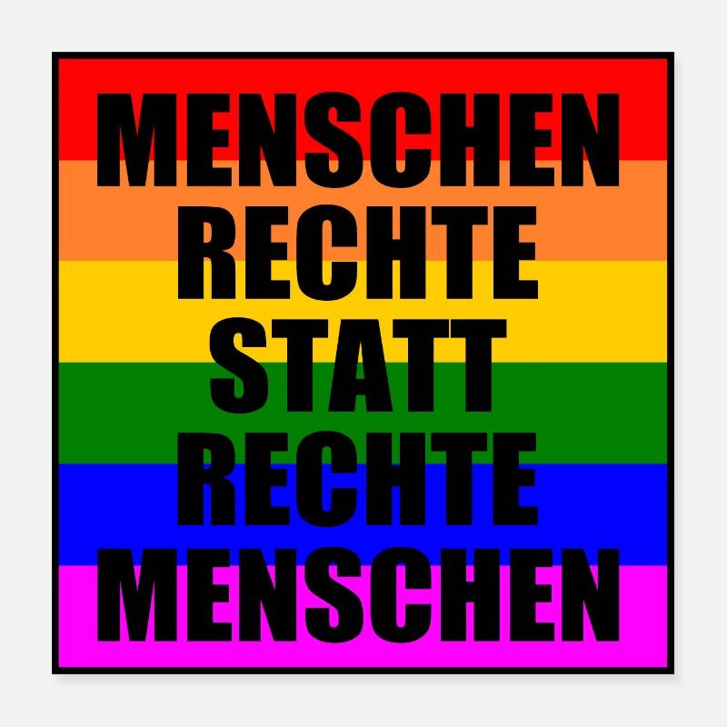 Gegen rechts Poster 40x40 cm