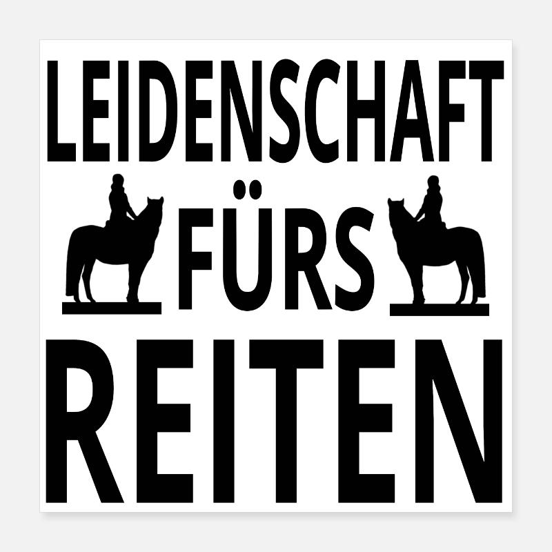 Reiten Poster 40x40 cm