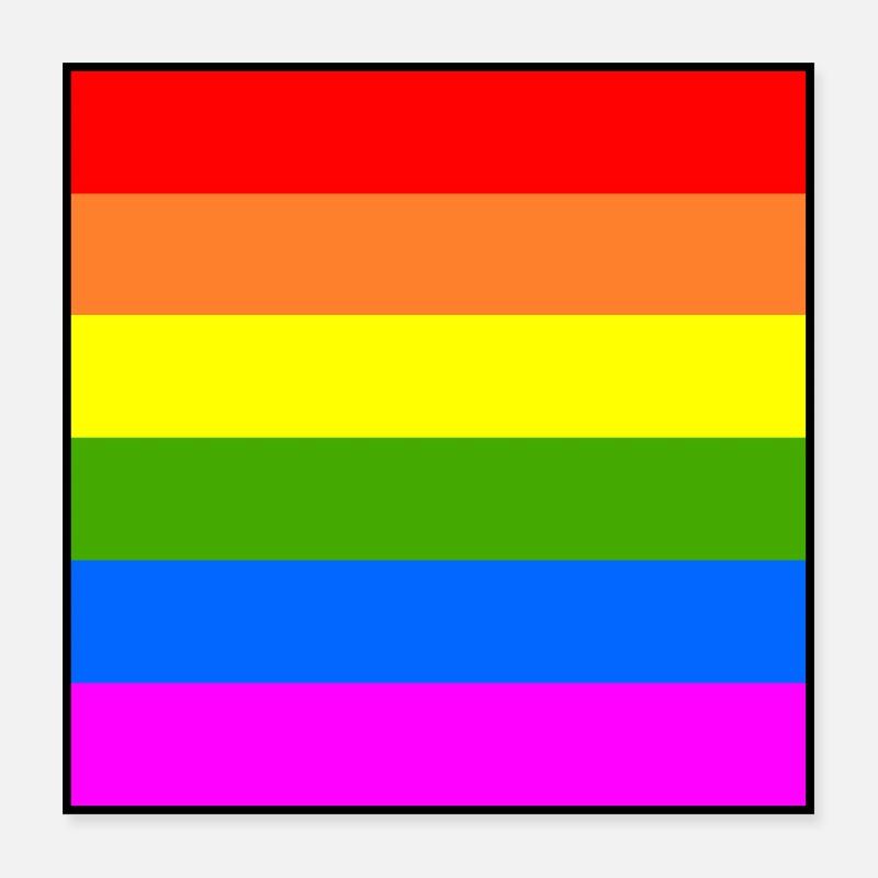 rainbow flag rainbow lgbt flag Poster 16" x 16" (40x40 cm)