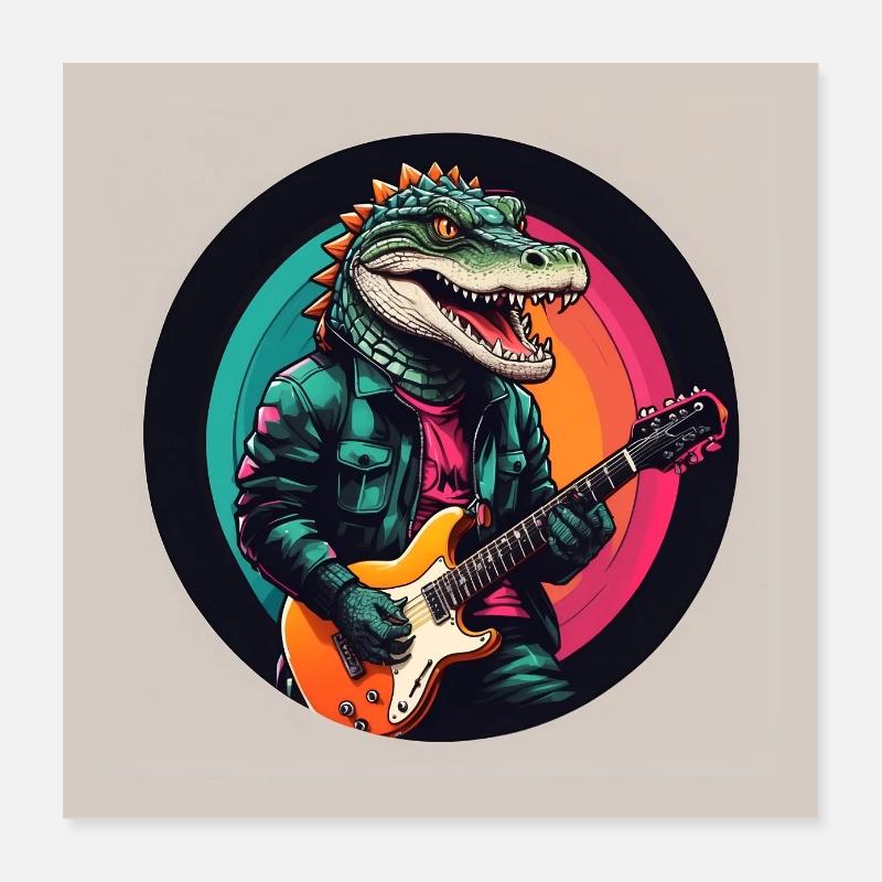 Poster Crocodile 01 Poster 16" x 16" (40x40 cm)