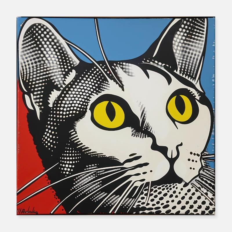 Chat, Motif De Chat Poster 40 x 40 cm