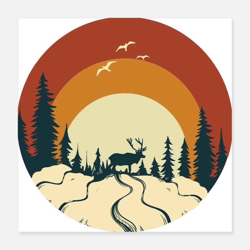 Une nature merveilleuse Poster 40 x 40 cm