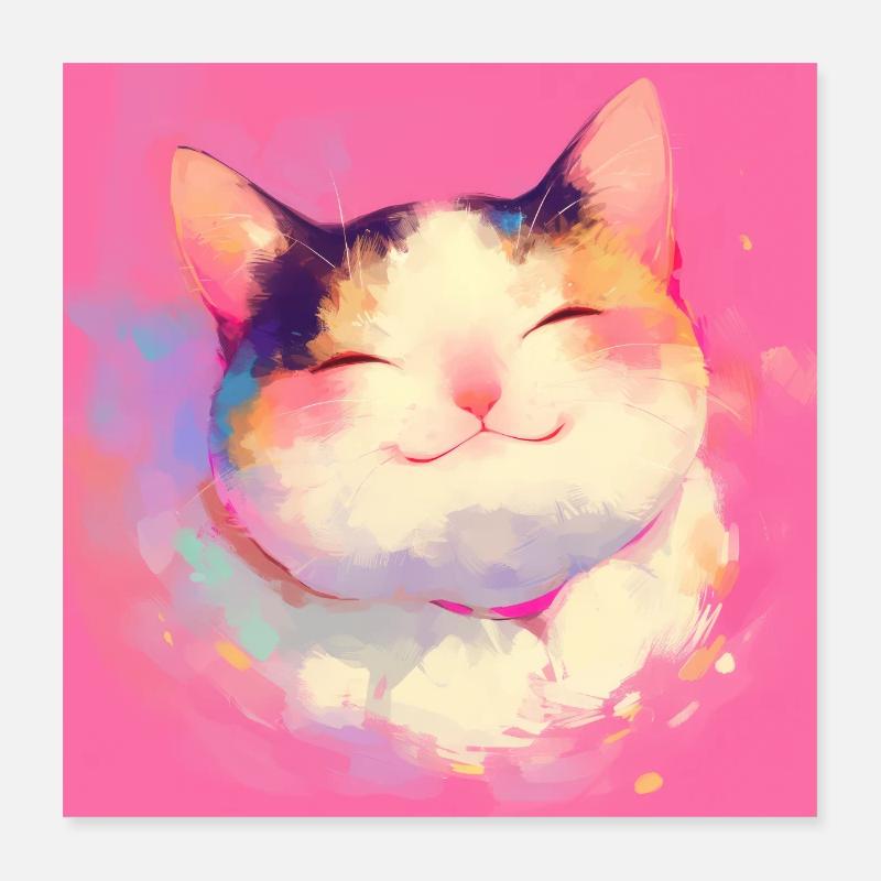 Chat, Motif De Chat Poster 40 x 40 cm