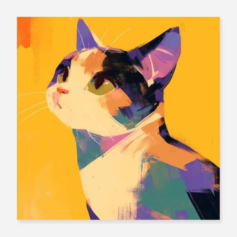 Chat, Motif De Chat Poster 40 x 40 cm