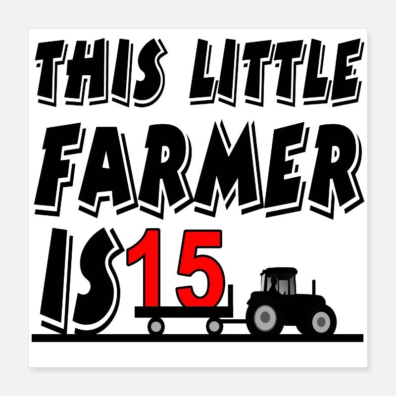 landmand Poster 40x40 cm