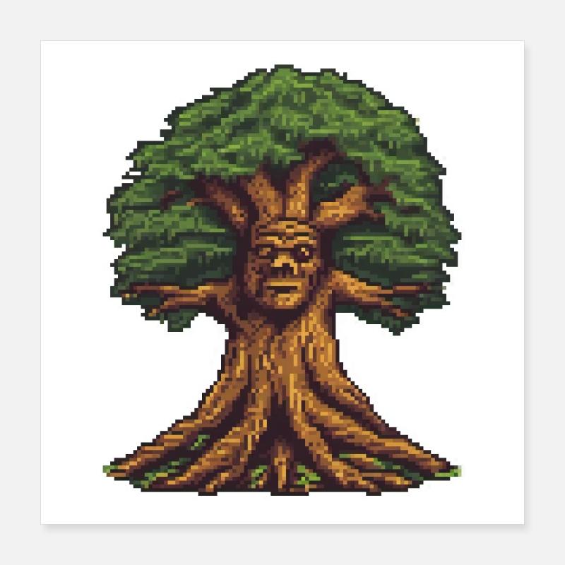 Whispering Woods Pixel Poster 16" x 16" (40x40 cm)
