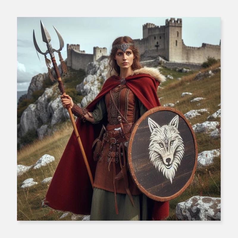 Viking Warrior Poster 16" x 16" (40x40 cm)